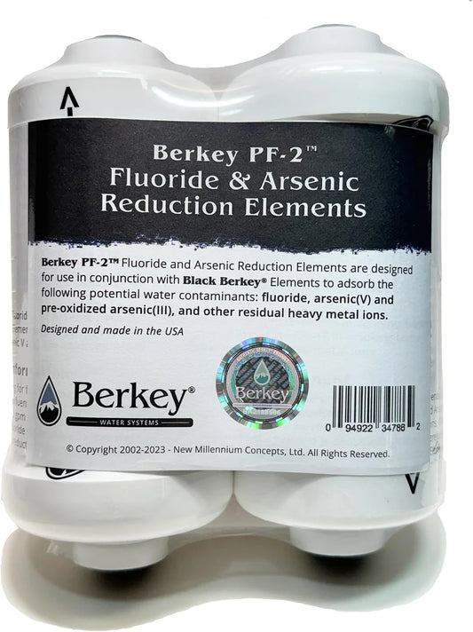 Authentic Berkey® PF-2™ Fluoride and Arsenic Reduction Elements (Set of 2 Elements)