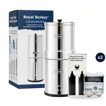 Royal Berkey® System + Phoenix Gravity New Millennium Edition™ Filter Elements